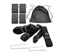 Beach Volleyball Court Line Beach Volleyball Court Boundary Lines Kit Portable Versatile Accessory Professional 16M and 8M Webbing Strap with Sand Bags(Black)