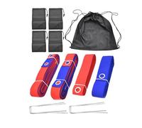 Beach Volleyball Court Line Volleyball Boundary Lines Kit Portable Versatile Easily Install with Metal Anchors 16M and 8M Webbing Strap(Color 1)
