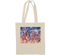 Beach Volleyball Game in Miami Natural Cotton Tote Bag White