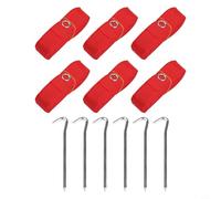 Beach Volleyball Line Marking System with Anchoring Stakes Designed for Outdoor Play on Sand or Grass Terrains