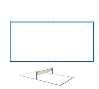 Beach Volleyball Lines, Lawn Volleyball Court Boundary Lines, Sports Field Visible Marking Border Accessories for Backyard Beach Camping Park Lawn Picnic