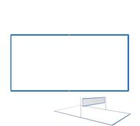 Beach Volleyball Lines - Official Court Boundaries Marker, Durable Sand Court Tape, Adjustable 26.3 x 52.6 Inch Size, Easy Setup with Ground Anchor, Portable Storage Bag Included