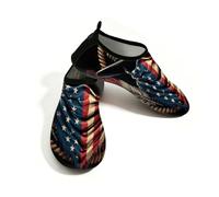 Beach Water Shoes for Women Men Quick Dry Breathable Swim Aqua Socks Non Slip Barefoot Shoes for Pool Surf,Western Cowboy Hat USA Flag