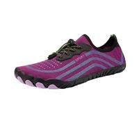 Beach Water Shoes Women Mens Lightweight Quickly Drying Fitness Shoe Unisex Paneled Water Aerobics Hike Footwear Comfortable Wide Fit Beach Shoes Last Orders Bell Purple