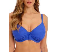 Beach Waves Gathered Full Cup Bikini Top Fantasie Blue 34H