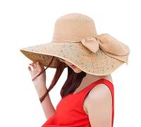 Beach Wide Cap Brim Sun Brim Hats Floppy Colourful Women Hat Bow Big Baseball Caps Cap Women's Hat, khaki, One Size