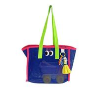 Beach with Big Eyes for Women - Beach Bag Net - Play Bag, Beach Bag, Durable, Washable to Hold Beach Toy Shells Toys, azul, Consulte la descripción