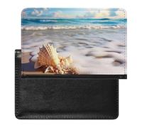 Beach With Shells Passport Cover Protector Rfid Blocking Passport Holder Id Card Holder Secure Travel Wallet Organizer for Passport Tickets Credit Cards, style, One Size