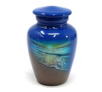 Beach with Waves and Sunset Cremation Urns for Men and Women Human Ashes - Keepsake Urn