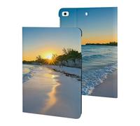 Beach with Waves And Sunset Slim Tablet Cases Compatible with iPad Series Without Pencil Holder Protective Cover Compatible with ipad Mini 1/2/3/4/5 (7.9in)
