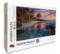 Beach Wooden Jigsaw Puzzles 179x105cm, View Jigsaw Puzzles 6000 Piece for Adults with Box, Educational Challenging Game, Gifts for Teens, Back Lettering Easy to Distinguish, Home Decoration, H-2964