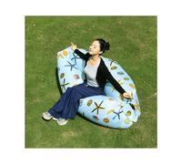 (Beach World, Flower color) Outdoor Portable Lazy Inflatable Sofa Water Beach Grassland Park Air Bed Sofa Toy