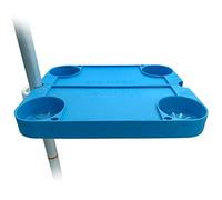 BEACHBUB Tray Table System with 4 Cup Holders - Beach Trip Must Have for Vacation - Easy Clip on & Clip Off Umbrella