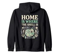 Beachcomber Home Is Where The Shell Is Seashell Collector Zip Hoodie