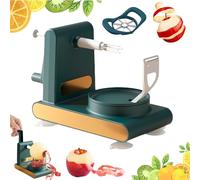 Beachersett Multi-Fruit Peeler 2.0, Hand Crank Machine with Powerful Suction Base (Green)