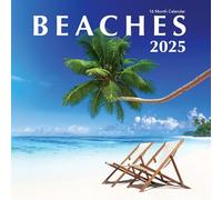 Beaches 2025 Hangable Wall Calendar Large Full Page Monthly Travel Vacation Tropical Beach Paradise Photography Photo Gift for Her Organizing Planning (2025 Beaches)