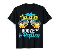 Beaches Booze Besties Girls Trip 2026 Florida Jamaica Hawaii T-Shirt