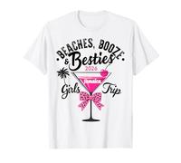 Beaches Booze Besties Girls Trip Jamaica 2026 Womens Weekend T-Shirt