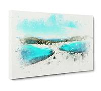 Beaches In Lakonia Greece Canvas Print | Gallery Wrapped 30mm Frame Wall Art | 30x20 inches | Ready to Hang | Abstract Picture | Living Room Bedroom Lounge Office