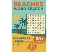 Beaches Word Search Puzzle Book: World Searches with Easy to Read Print about Beaches, Beach Surfing, Beach Sunbathing and More | 6x9 inches, 110 ... for Vacations, Holidays and Free Times.