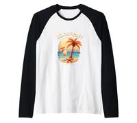 Beachfront Waves and Wonders Escape Raglan Baseball Tee