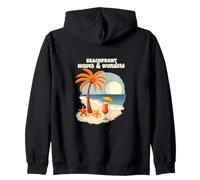 Beachfront Waves and Wonders Escape Zip Hoodie