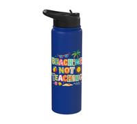 Beaching Not Teaching Funny Elementary Teacher Life Stainless Steel Insulated Water Bottle