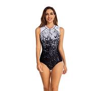 BEACHKINI Triangle Swimsuit,Monokini,One-Piece for Woman Swimwear,Bathing Suit,09 Gradient Pattern,M