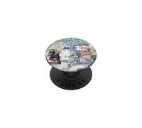 BeachLeopard Collage East Coast Summer Preppy Bible Verse PopSockets Adhesive PopGrip