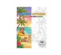 Beachside Capybaras: A Tropical Coloring Escape