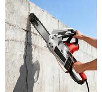 Beachtiful Electric Concrete Chain Saw, Handheld Electric Mini Chainsaw Wall Cutter, with Water Fed Dust Suppression, with Water Pump, 2 Chains/2 Guide Bar, for Granite, Reinforced Concrete 350mm