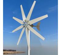 Beachtiful Windmill 400W 12V/24V/48V Wind Turbine Generator kit with Controller, Automatic and Manual Braking Features, and 8 Blades,Simple DIY Installation,24V