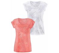 beachtime Pack of 2 T-Shirts Apricot / White