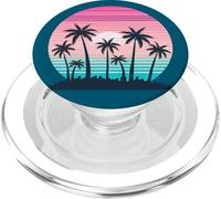 Beachy Hawaiian Sunset Palm Trees Summer Nights PopSockets PopGrip for MagSafe