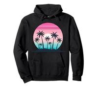 Beachy Hawaiian Sunset Palm Trees Summer Nights Pullover Hoodie