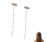 Beachy Mermaid Hair Accent,Boho Hidden Comb Clip Hair Accessories,Starfish & Bead Shell Details for Women, Lightweight Summer Beach Hair Accessories, for Weddings,Festivals, Beach Vacation (2pcs)
