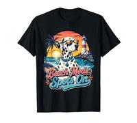 Beachy Spots Dalmatian Tropical Beach Dog T-Shirt