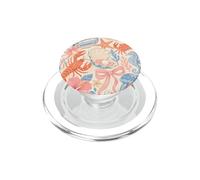 Beachy Summer Coastal Collage Lobster Crab Hibiscus Sardines PopSockets PopGrip for MagSafe