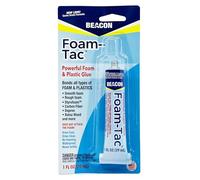 Beacon Adhesives Foam-Tac 33ml - Strong Foam Adhesive Glue - Heavy Duty Adhesive for Plastic & Foam Applications - Plastic Glue with Dry Crystal Clear Formula 10x20x2 cm