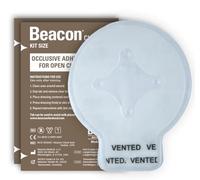 Beacon Chest Seal Kit Size [2 Pack] - Vented Chest Seal for Open Chest Wound Care 6 Inch Round Chest Wound Seal with Patented Venting System, 4” x 6” IFAK Compatible Package