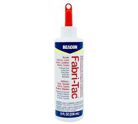 Beacon Fabri-Tac 236ml Large Bottle, Clear - Permanent Adhesive Fabric Glue - Strong Leather Glue for Lace, Glass & Trims - Quick Drying Craft Glue for Upholstery, Home decor & Household Repairs