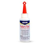 Beacon Fabri-Tac 59 ml Medium Bottle, Clear - Permanent Adhesive Fabric Glue - Strong Leather Glue for Lace, Clothes & Trims - Quick Drying Craft Glue for Upholstery, Home decor & Household Repairs