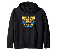 Beacon Guidance Inspiration Lighthouse Motivation Graphic Zip Hoodie