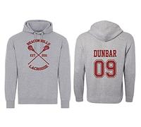 Beacon Hill Lacrosse Grey With Burgundy Print Hoodies Grey- (M, Dunbar 09, one_size)