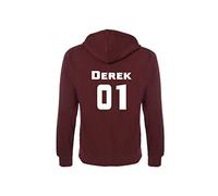 Beacon Hills School Derek Hell - Stilinski Lahey McCall Teen Lacrosse Hoodie Wolf Hoodie (Medium, Derek 01) Burgundy
