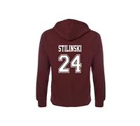 Beacon Hills School Derek Hell - Stilinski Lahey McCall Teen Lacrosse Hoodie Wolf Hoodie (Small, Stilinski 24) Burgundy