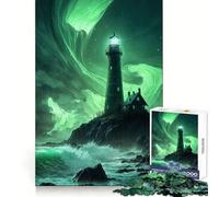 Beacon in The Aurora Jigsaw Puzzle for Adults 1000 Pieces Focus Training Mindful Escape Tight Join Meaningful Gift (38x26cm)