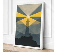 Beacon in the Mountains Canvas Wall Art Print 18x12 Inch (46 x 30 cm)