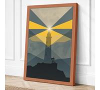 Beacon in the Mountains Canvas Wall Art Print 18x12 Inch (46 x 30 cm)
