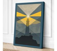 Beacon in the Mountains Canvas Wall Art Print 24x16 Inch (61 x 41 cm)